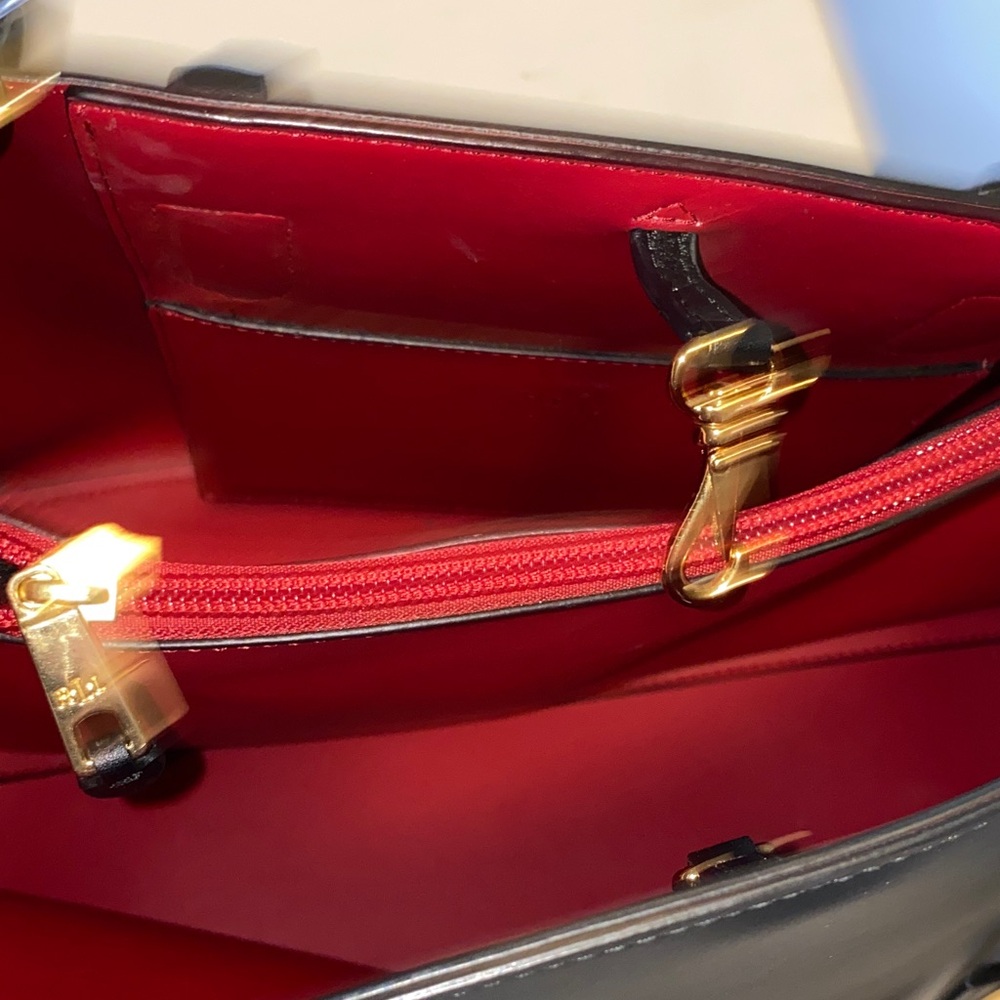 Lauren Ralph Lauren Black and Gold Tote - Picture 5 of 8